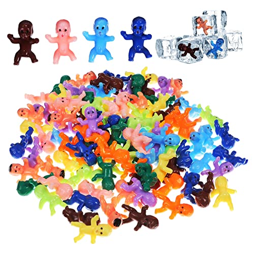 BRIGHTFUFU 100 Stück Kleine Puppe Babys plastikbabys + spielzeuge kauspielzeug Babypuppe bunt Geburtstag Figur Miniatur deko Partygeschenk Mini-Babys Babyspielzeug von BRIGHTFUFU