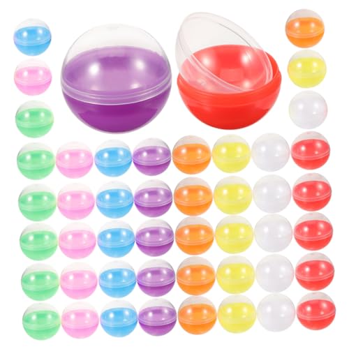 BRIGHTFUFU 100 Stück Verkaufsautomat, Runde Kugel, Transparenter Behälter, Osterkorbfüller, Zu Öffnende Pralinenschachtel (45 Mm) von BRIGHTFUFU