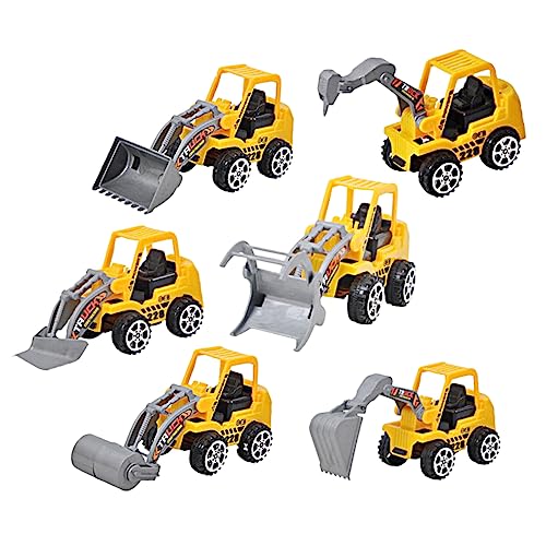BRIGHTFUFU 10pcs Mini Engineering Autospielzeug Kunststoffbagger Modellspielzeug Lustiges Engineering Truck Toy Frühes Pädagogisches Spielhausspielzeug Für Kinder, Die Style Yellow BRIGHTFUFU 10pcs Mini Engineering Autospielzeug Kunststoffbagger Modellspielzeug Lustiges Engineering Truck Toy Frühes Pädagogisches Spielhausspielzeug Für Kinder, Die Style Yellow von BRIGHTFUFU