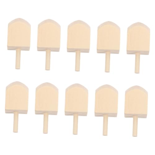 BRIGHTFUFU Hölzernes Chanukka-Dreidel-Set 10 Stück Blanko Unlackierte Kreisel Für Kinder Natürliches Deko-Spielzeug Traditionelle Familiendekoration von BRIGHTFUFU