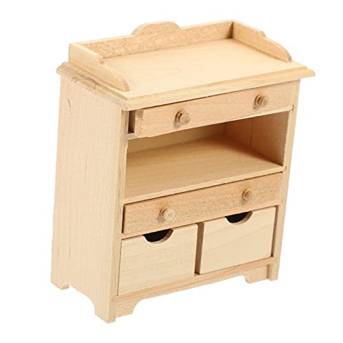 BRIGHTFUFU Miniatur-landschaftszubehör Maßstab 1:12 Mini-hauszubehör Holz-mini-Schrank Für Puppenhaus-Layout-Requisiten von BRIGHTFUFU