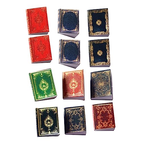 BRIGHTFUFU 12 Stück Miniaturbücher Puppenhausbücher Mini-klassikbücher Miniatur-bücherregal-Ornament Hauszubehör Für Puppenhaus Mini-puppenornament Zufällige Farbe von BRIGHTFUFU