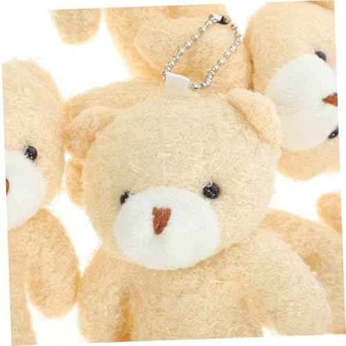 BRIGHTFUFU 12 Stück Teiliges Niedlicher Mini teddybär Anhänger aus Weichem Plüsch Filzähnliches Material Süße Kleine Bären zum Aufhängen als Schlüsselanhänger oder Dekoration für Geburtstags von BRIGHTFUFU