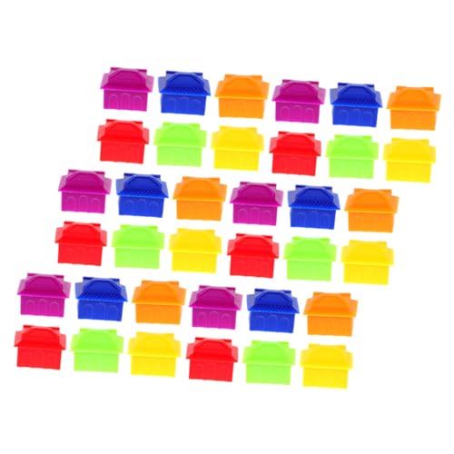 BRIGHTFUFU 120 Stück Monopol Schachfiguren Aufbewahrungsorganisator für Bastelarbeiten Spiel Hausschach Steckbrett Krippenbrett schachfiguren Set Plastik von BRIGHTFUFU