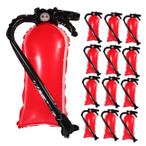 BRIGHTFUFU 12Stücke Aufblasbare Ballons Deko für Feuerwehrpartys Kinderfreundliche Luftballons Kreative Partydekoration für Feuerwehrmann Themenfeiern von BRIGHTFUFU