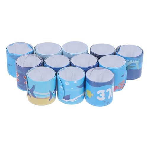 BRIGHTFUFU 12stücke Shark Style Schnapparmbänder Für Junge Mädchen Lustige Slap Bracelets Mit Hai- Für Partys Geburtstagsfeiern Und Spielzeuggeschenke Für Jungen Und Mädchen von BRIGHTFUFU