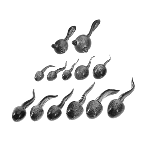 BRIGHTFUFU 13 Stück Miniaturisierte Tierfiguren Teiliges Deko für Teich Garten und Balkon Realistische Kleine Frösche und Kaulquappen für Kreative von BRIGHTFUFU