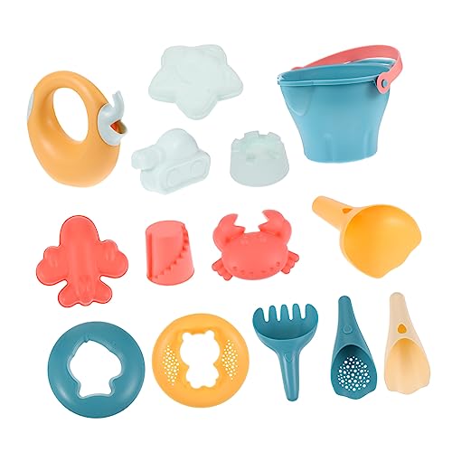 BRIGHTFUFU 14-teiliges Baggerwerkzeug-Set Für Kinder Strandspielzeug Für Kinder Sandspielzeug Aus Weichem Gummi Lernspielzeug von BRIGHTFUFU