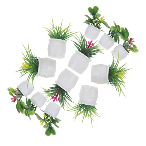 BRIGHTFUFU 14pcs Vivid Simulation Mini Bonsai Dekorpuppenhaus Topf Pflanzenmodell Mikrolandscape Dekoration BRIGHTFUFU 14pcs Vivid Simulation Mini Bonsai Dekorpuppenhaus Topf Pflanzenmodell Mikrolandscape Dekoration von BRIGHTFUFU