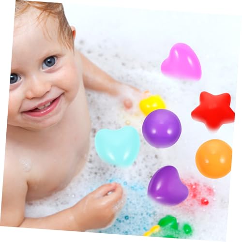BRIGHTFUFU 150 Stück Teiliges Spielset mit Dicken Bunten Stern Herz Rundbällen für Drinnen und Draußen Fördert Hand Auge koordination und Bewegung von BRIGHTFUFU