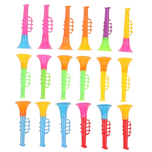 BRIGHTFUFU 18Stücke Teiliges Mini Trompeten für Lustige Kunststofftrompeten Zufälligen Farben Musikspielzeug zur Musikalischer Fähigkeiten und Kreativität BRIGHTFUFU 18Stücke Teiliges Mini Trompeten für Lustige Kunststofftrompeten Zufälligen Farben Musikspielzeug zur Musikalischer Fähigkeiten und Kreativität von BRIGHTFUFU