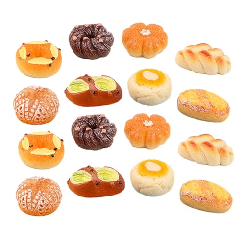 BRIGHTFUFU 18Stücke Teiliges Miniatursimulation Brotset aus Harz Realistische Dekoration für Puppenhäuser und Vitrinen Accessoire für Kreative Deko und Lehrzwecke BRIGHTFUFU 18Stücke Teiliges Miniatursimulation Brotset aus Harz Realistische Dekoration für Puppenhäuser und Vitrinen Accessoire für Kreative Deko und Lehrzwecke von BRIGHTFUFU