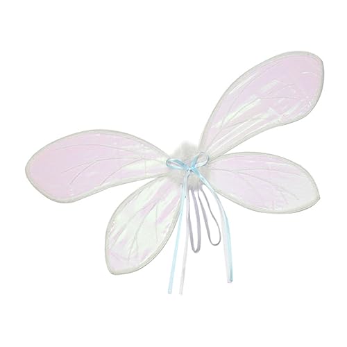 BRIGHTFUFU 1PC Faltbare Und Erwachsenen Engelsflügel Dazzling Wing Dekoration Für Performances Kostümpartys Und Karneval Kleine Weiße Flügel von BRIGHTFUFU