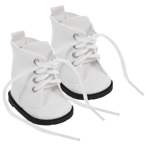 BRIGHTFUFU 1Paar Puppenstiefel Aus PU Für Puppen Weiße Stoffschuhe Als Zubehör Für Puppenkleidung Für Puppenliebhaber Und Kreative Gestaltung BRIGHTFUFU 1Paar Puppenstiefel Aus PU Für Puppen Weiße Stoffschuhe Als Zubehör Für Puppenkleidung Für Puppenliebhaber Und Kreative Gestaltung von BRIGHTFUFU