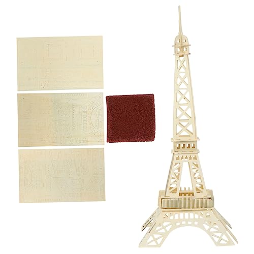 BRIGHTFUFU 1Satz Eiffelturm Holzpuzzle für Kreatives Lernspielzeug Kreativität und Geduld Handgefertigtes Puzzle Modell aus Tolles von BRIGHTFUFU