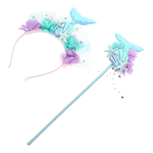 BRIGHTFUFU 1satz Mermaid Kostümset Mit Pailletten Haarreif Und Zauberstab Kostüm Accessoires Für Meerjungfrau Cosplay Kinderfestivals Karneval Partys BRIGHTFUFU 1satz Mermaid Kostümset Mit Pailletten Haarreif Und Zauberstab Kostüm Accessoires Für Meerjungfrau Cosplay Kinderfestivals Karneval Partys von BRIGHTFUFU