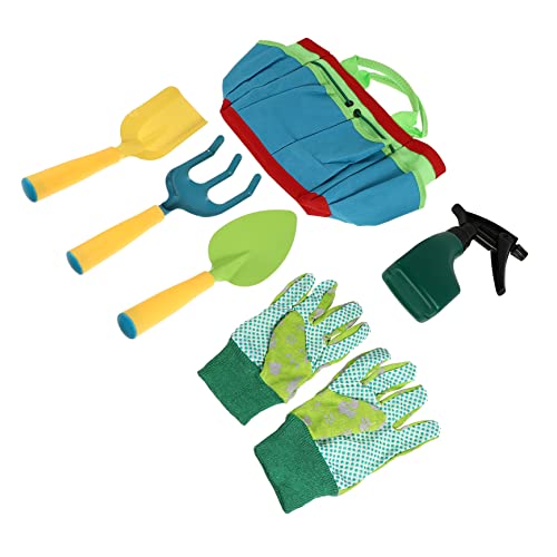BRIGHTFUFU 1Satz Gartenwerkzeug Für Tragetasche Mini Gartenschaufeln Gießkanne Und Handschuhe Für Kleine Gärtner Und Gartenarbeit Aktivitäten von BRIGHTFUFU