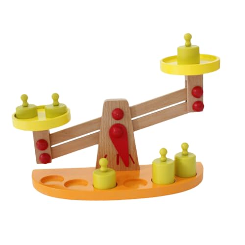 BRIGHTFUFU 1Satz Holz Spielzeugwaage Kreatives Lernspielzeug Zur Gewichtsmessung Für Montessori Inspiriert Pädagogisches Für Frühes Lernen Für Jahre von BRIGHTFUFU