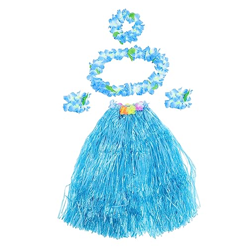BRIGHTFUFU 1Satz Hula Rock Für Luau Partys Teiliges Hawaiian Kostüm Mit Künstlichen Blumen Für Strandfeiern Und Fotoshootings Und Tragbar von BRIGHTFUFU