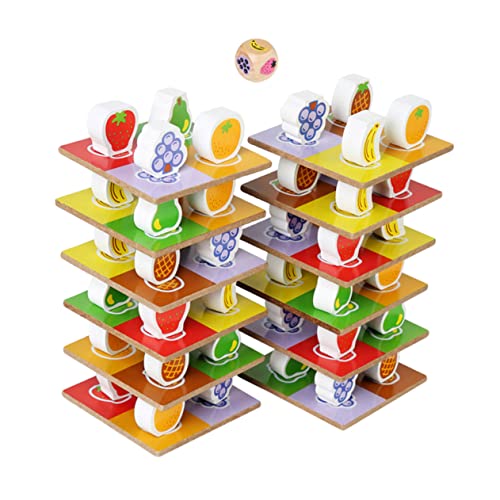BRIGHTFUFU 1Satz Kinderspielzeug Aus Holz Pädagogisches Stapelspielzeug Für Fördert Soziale Fähigkeiten Und Farbenerkennung Für Frühkindliche Entwicklung von BRIGHTFUFU
