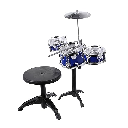 BRIGHTFUFU 1Satz Kindertrommel Set für Bildungsinstrument Frühes Lernen Kreative Musikalität Jungen und Trommelschlägel Farbenfrohes Design von BRIGHTFUFU