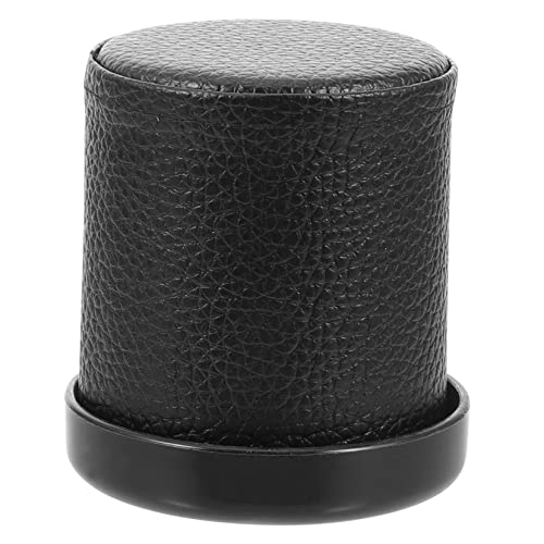 BRIGHTFUFU 1Satz Kompakter Würfelbecher Aus Schalldämmendem Leder Für Partys Und Spieleabende Würfeln Samtgefüttert Mit Stabilem Standfuß Für Bar Und Ktv von BRIGHTFUFU