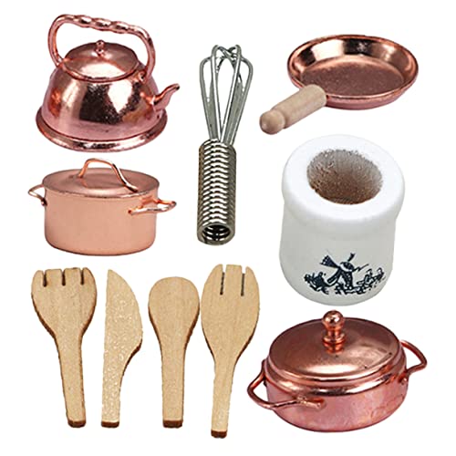 BRIGHTFUFU 1Satz Küchenutensilien Teiliges Puppenhaus Zubehör für Kreative Spielideen für Detailreiche Ausführung Lebensechte Gestaltung von BRIGHTFUFU
