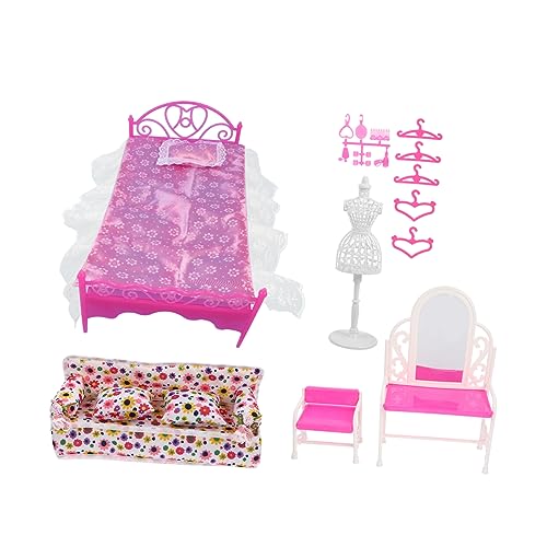 BRIGHTFUFU Puppenhaus-zubehörset Mini-hausbedarf Dekorativer Mini-schminktisch Für Fantasievolles Spielen von BRIGHTFUFU