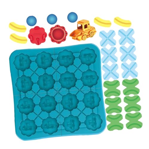 BRIGHTFUFU 1Satz Puzzle Track Set für Kleinkinder Kreatives Lernspielzeug Kritischem Individuell Gestaltbare Gleisanordnungen Fördert Erlernen des Stadtverkehrs von BRIGHTFUFU