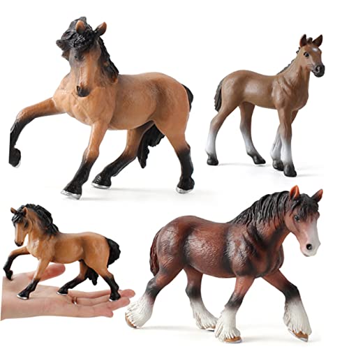 BRIGHTFUFU 1Stk Pferdemodell realistisches Tiermodell Spielzeugpferd simuliertes Pferdespielzeug für Kinderspielzeug Pferdestatue Orange von BRIGHTFUFU