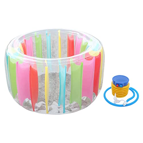 BRIGHTFUFU 1Stück Aufblasbares Wasserrad Schwimmender Krabbelroller Mit Luftpumpe Floating Toy Für Pool Spaß Für Erwachsene von BRIGHTFUFU
