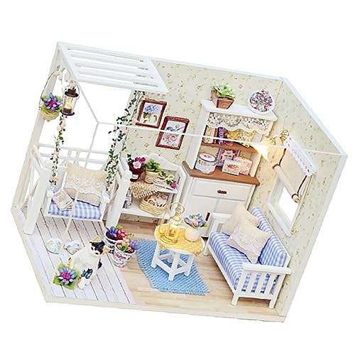 BRIGHTFUFU 1Stück DIY Hütte Handgefertigtes DIY Modell Für Kreatives Zusammenbauen Eines Kleinen Wohnungs Manuell Montierbares Für Zuhause von BRIGHTFUFU