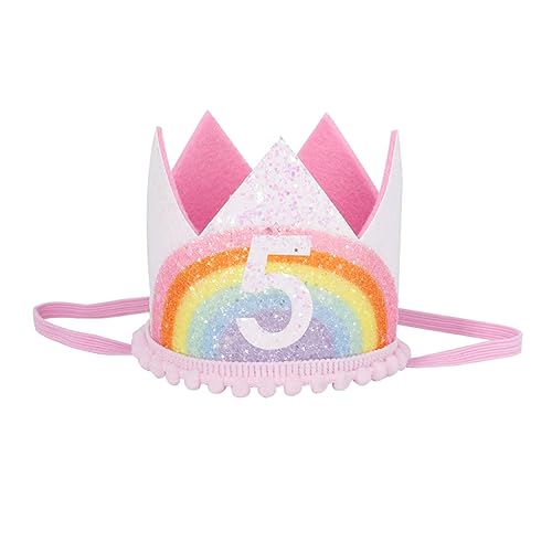 BRIGHTFUFU 1pc Baby-geburtstagsparty-hut Modisches Regenbogen-kronen-design Jungen Und Mädchen Geburtstags-foto-requisite Kronenhut Für Baby-mädchen BRIGHTFUFU 1pc Baby-geburtstagsparty-hut Modisches Regenbogen-kronen-design Jungen Und Mädchen Geburtstags-foto-requisite Kronenhut Für Baby-mädchen von BRIGHTFUFU