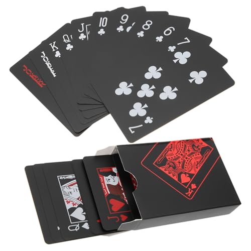 BRIGHTFUFU Brettspiele Liefern Pokerkarten Rechteckige Plastikkarten Für Familienspiele Tragbares Pokerspiel Für Heimtischkartenmuster von BRIGHTFUFU