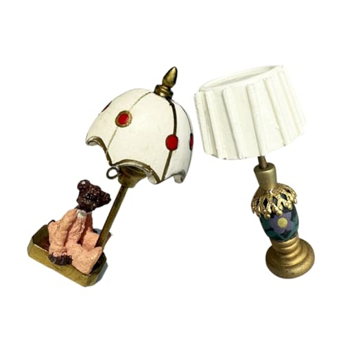 BRIGHTFUFU 2 Miniaturlampen: Puppenhaus-möbellampe Im Bezaubernden Stil – Miniatur-tischleuchte Zur Dekoration des Minihauses – Kleines Licht Für Sammler Und Kinder BRIGHTFUFU 2 Miniaturlampen: Puppenhaus-möbellampe Im Bezaubernden Stil – Miniatur-tischleuchte Zur Dekoration des Minihauses – Kleines Licht Für Sammler Und Kinder von BRIGHTFUFU