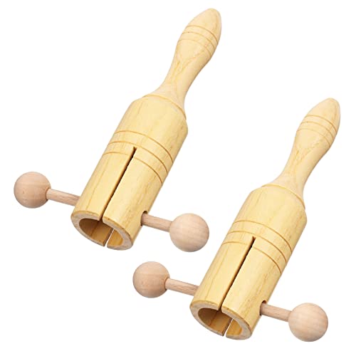 BRIGHTFUFU 2 Stück Bunte Holz Handglocken Musikinstrumente für Junge Mädchen Klangtraining Pädagogisches Percussion Kindergarten Bühne BRIGHTFUFU 2 Stück Bunte Holz Handglocken Musikinstrumente für Junge Mädchen Klangtraining Pädagogisches Percussion Kindergarten Bühne von BRIGHTFUFU