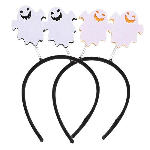 BRIGHTFUFU 2 Stück Ghost Stirnband Halloween-kopfschmuck Party Halloween Stirnband Grimmig Beängstigend Cosplay -kostüm Halloween-haarreifen Halloween-geist-stirnband Stoff von BRIGHTFUFU