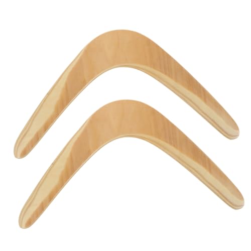 BRIGHTFUFU 2 Stück Handgefertigtes Holz Wurfspielzeug Leichtes Rückkehrspielzeug für Outdoor zum Camping Frühling und Familienspaß Robust und Einfach zu Werfen Langlebiges Wurfspielzeug von BRIGHTFUFU