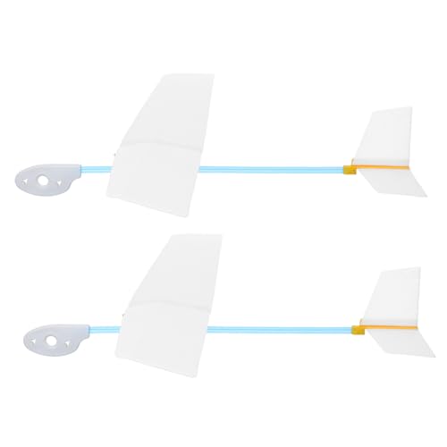 BRIGHTFUFU 2 Stück Holzflugzeug Modellbausatz DIY Segelflugzeug Bausatz für Handstart Funktion Fördert Kreatives Basteln Räumliches und Luftfahrtwissen Geeignet für Innen und Außenbereich von BRIGHTFUFU