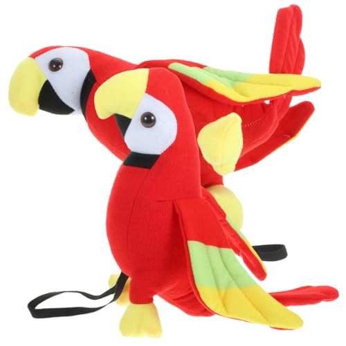 BRIGHTFUFU 2 Stück Plüsch Papagei Kuscheltier Schulter Papagei Piratenkostüm Zubehör Lebensecht Gestaltetes Sicheres Plüschtier Vogelmodell für Party und Karneval Deko von BRIGHTFUFU
