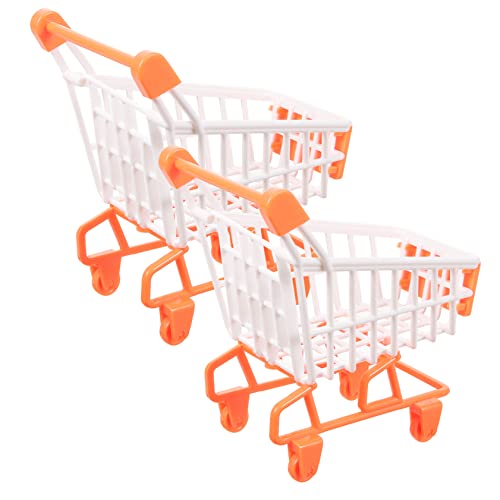 BRIGHTFUFU 2 Stück Teiliges Mini Einkaufswagen für Kleinkinder Leichter Langlebiger Einkaufswagen aus Hochwertigem Material Fördert Hand Auge Koordination für Rollenspiele und von BRIGHTFUFU