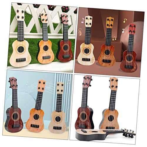 BRIGHTFUFU 2 Stück Teiliges Ukulele Realistische Simulation Gitarre aus Sicherem Kunststoff Pädagogisches Musikspielzeug für Jungen und Mädchen Geschenk für Geburtstage und Feiertage von BRIGHTFUFU