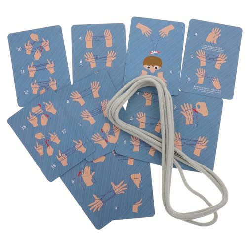 BRIGHTFUFU 2 Stücke Finger Seil String Für Kinder Interaktive Hand Spiel Spielzeug Kreative String Spiele Für Kinder Hand Spiel Finger Saiten Kooperative Spiele Seil von BRIGHTFUFU
