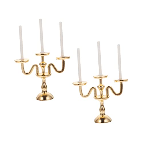 BRIGHTFUFU 2 Stücke Mini Kerzenhalter Ornamente Mini Home Micro Retro Dekore BRIGHTFUFU 2 Stücke Mini Kerzenhalter Ornamente Mini Home Micro Retro Dekore von BRIGHTFUFU