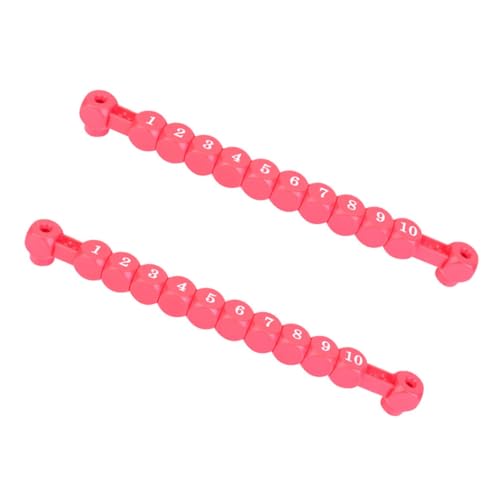 BRIGHTFUFU 2 Stücke Tabellentorschütze Flipper Indikator Tischfußball-Punktezähler Punktzahl Spiel Tragbare Punktezähler multifunktionale Scorekeeper-Bars Tisch-Punktezähler Kunststoff PP rot von BRIGHTFUFU