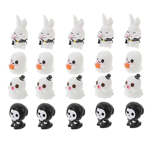 BRIGHTFUFU 20 Stück Halloween-Mini-Requisiten, Halloween-Elemente, Szenenlayout, Mikroverzierungen von BRIGHTFUFU