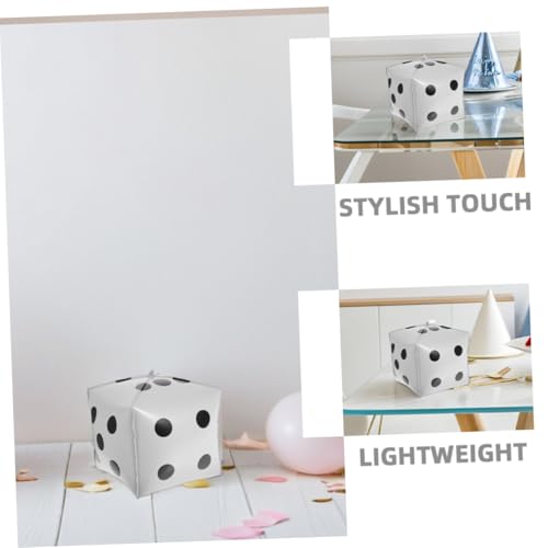 BRIGHTFUFU 20 Stück Teiliges Würfel Folienballons Leichte Aluminium Deko Glänzend Einfach Aufzublasen Weiße Partyballons für Geburtstagsfeiern und Gaming Events Würfelförmige Luftballons BRIGHTFUFU 20 Stück Teiliges Würfel Folienballons Leichte Aluminium Deko Glänzend Einfach Aufzublasen Weiße Partyballons für Geburtstagsfeiern und Gaming Events Würfelförmige Luftballons von BRIGHTFUFU