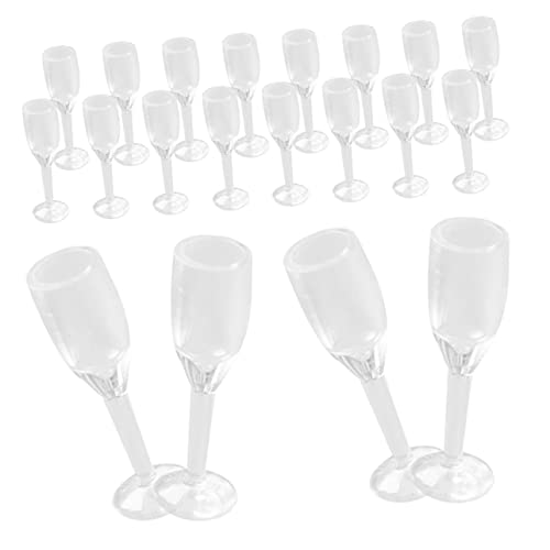 BRIGHTFUFU 20Stücke Cocktail Gläser Pack für Puppenhaus Realistische Champagnerbecher aus Hochwertigem Material und Dekoratives Zubehör von BRIGHTFUFU