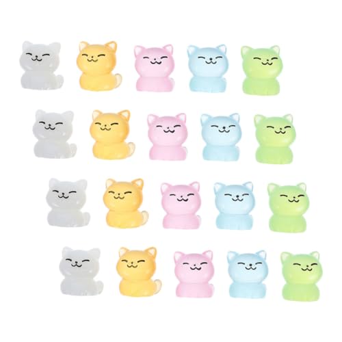 BRIGHTFUFU 20Stücke Leuchtende Mini Katzenfiguren aus Kunstharz Niedliche Katzenstatuen für Puppenhaus Mikrolandschaft und Aquarium Glow The Dark Deko für Pflanzen und Kinderspielzeug BRIGHTFUFU 20Stücke Leuchtende Mini Katzenfiguren aus Kunstharz Niedliche Katzenstatuen für Puppenhaus Mikrolandschaft und Aquarium Glow The Dark Deko für Pflanzen und Kinderspielzeug von BRIGHTFUFU