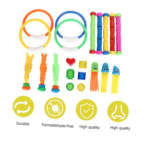 BRIGHTFUFU 21 Stücke Tauchen Stick Tauchen Ringe Tauchen Sticks Schwimmen Tauchen Ring BRIGHTFUFU 21 Stücke Tauchen Stick Tauchen Ringe Tauchen Sticks Schwimmen Tauchen Ring von BRIGHTFUFU